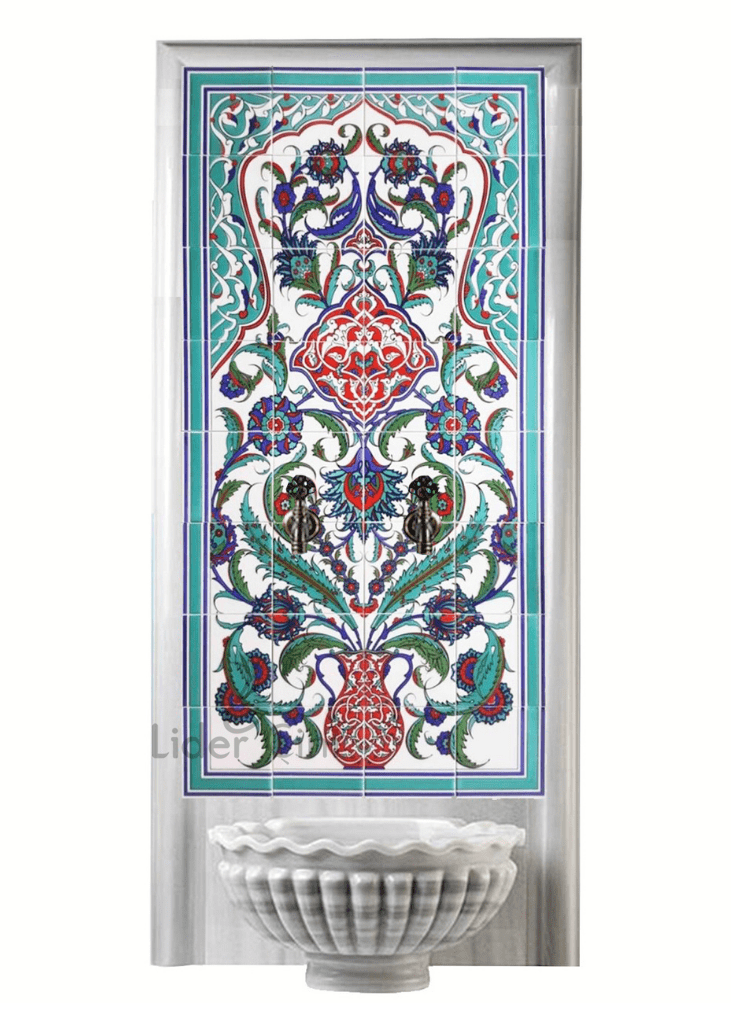 Kurna Arkası Çini Pano- Hamam Çini Pano Saksı - KAP-013